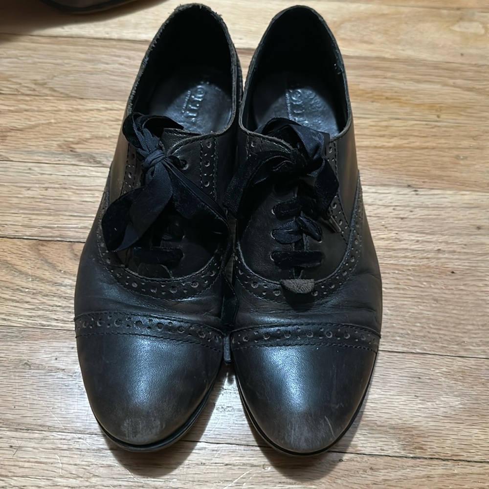 Born black brogues